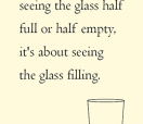 Office Poster - Motivational Posters - Its about seeing the glass filling