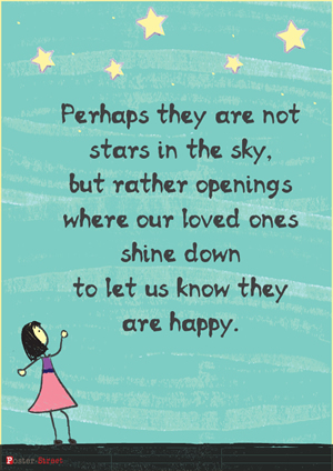 Memorial Posters-Memorial Posters - Perhaps They Are Not Stars but openings where our loved ones shine down upon us