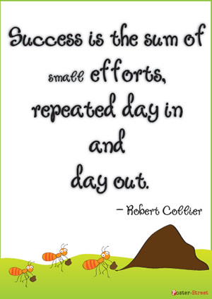 Office Posters-Office Posters - Motivational Posters - Success is the sum of small efforts, repeated day in and day out