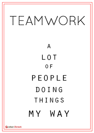 Office Posters-Office Posters - Witty Poster - Teamwork