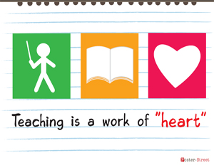 Teacher Posters-Teacher Posters - Motivational Poster - Work of Heart